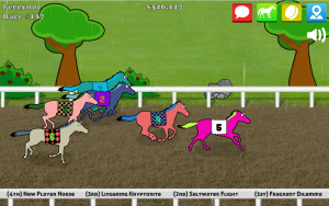 hooves of fire horse racing game in action